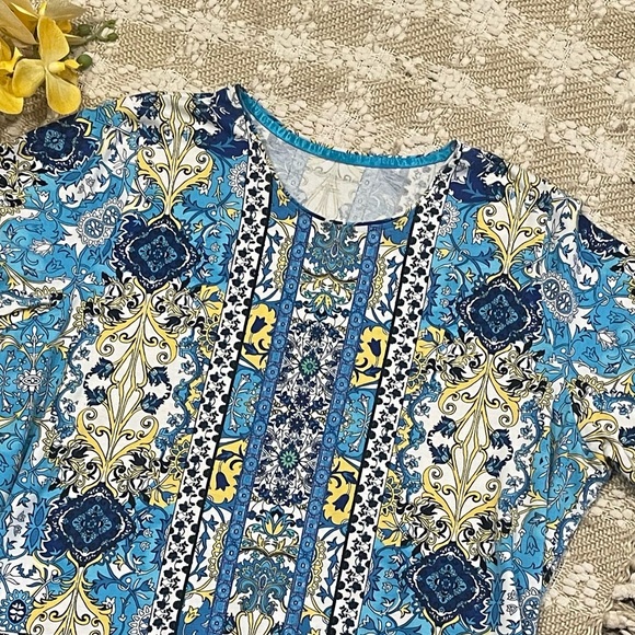 Allison  Daley Floral Print Top Size 2X - Picture 3 of 5